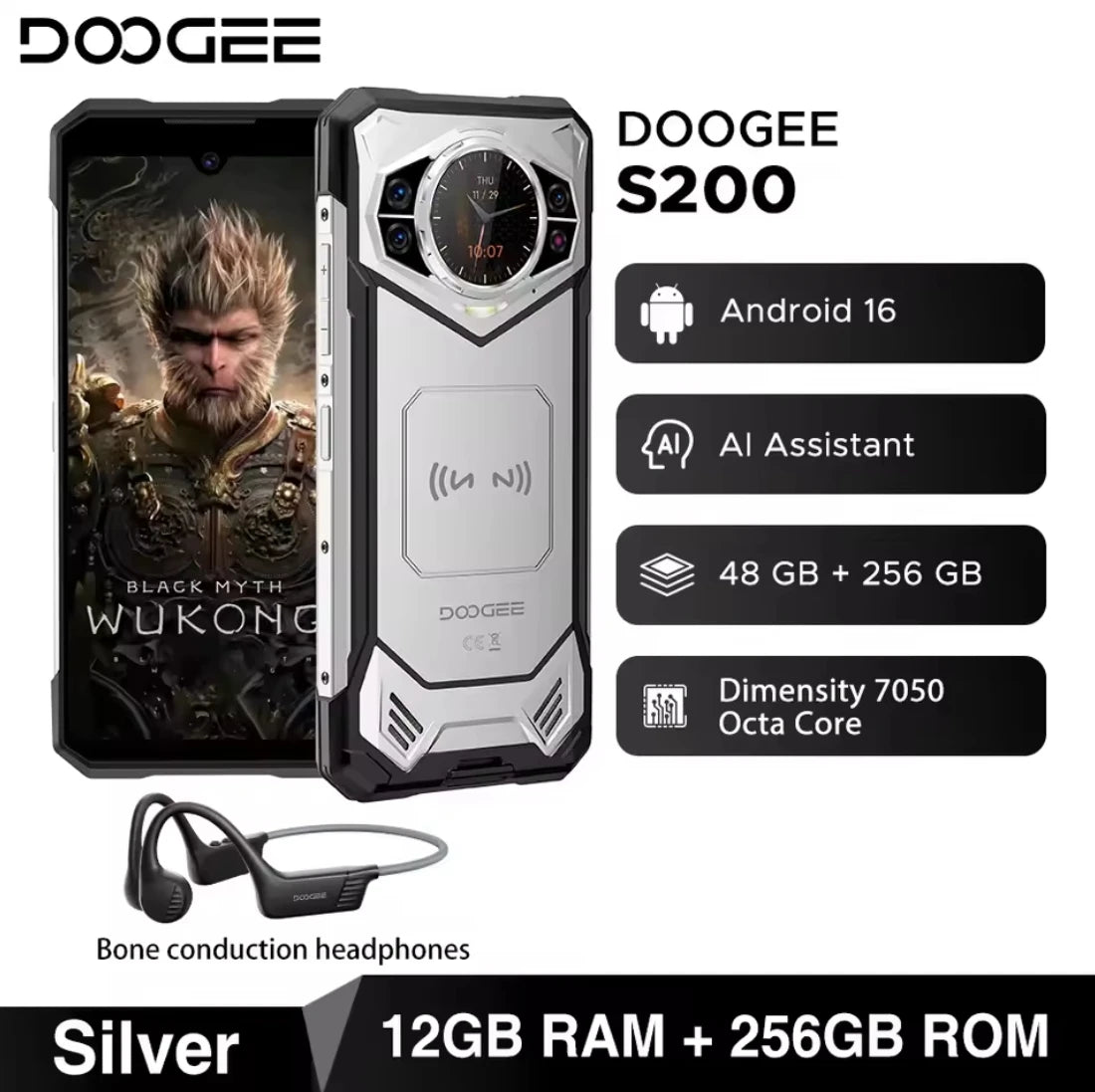 Global Version DOOGEE S200 5G Rugged Phone 6.72
