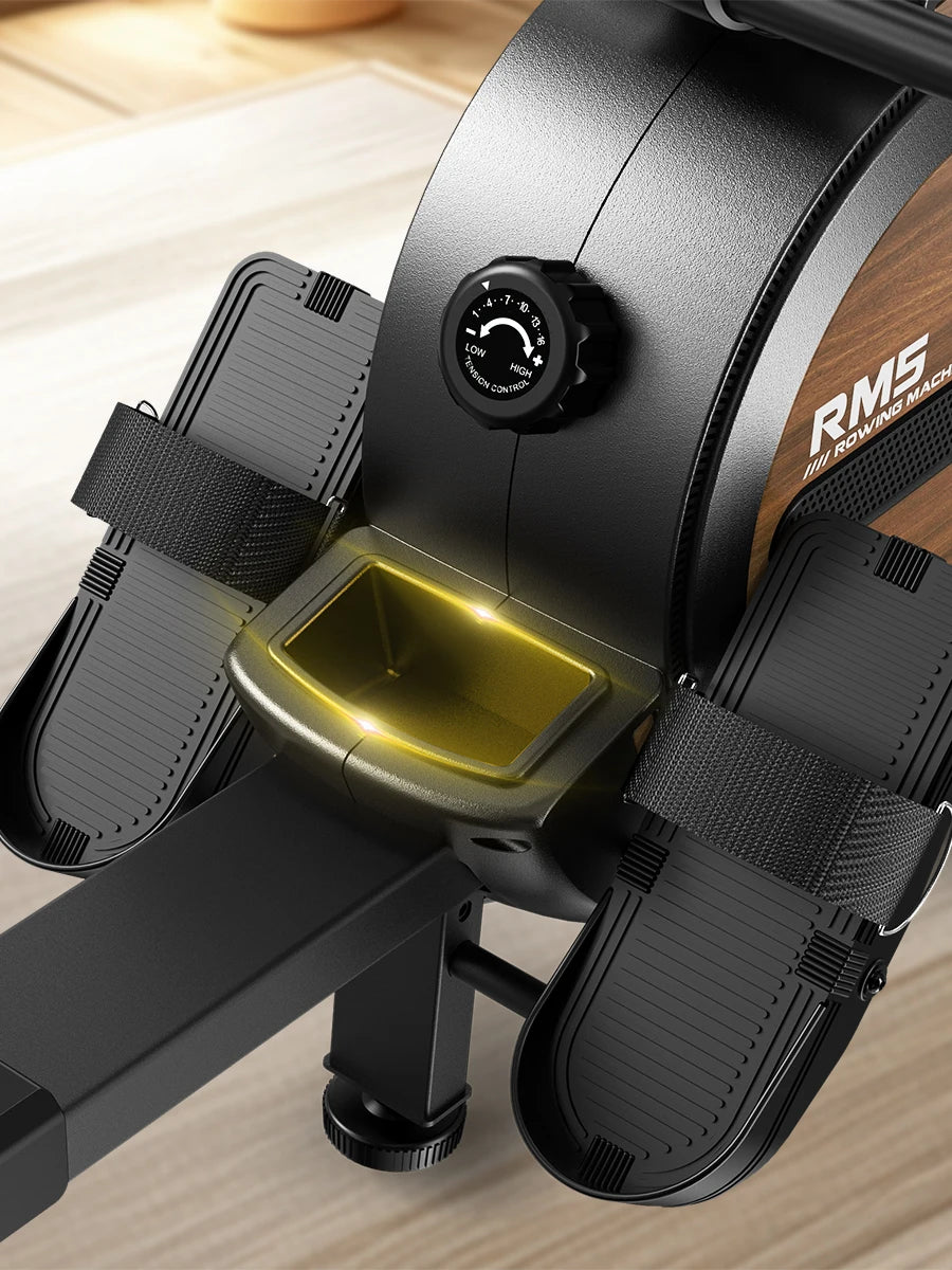 MettleMatic Rm5 Magnetic Rowing Machine, Bluetooth, 16-Level Resistance, 150kg Capacity, Home Use