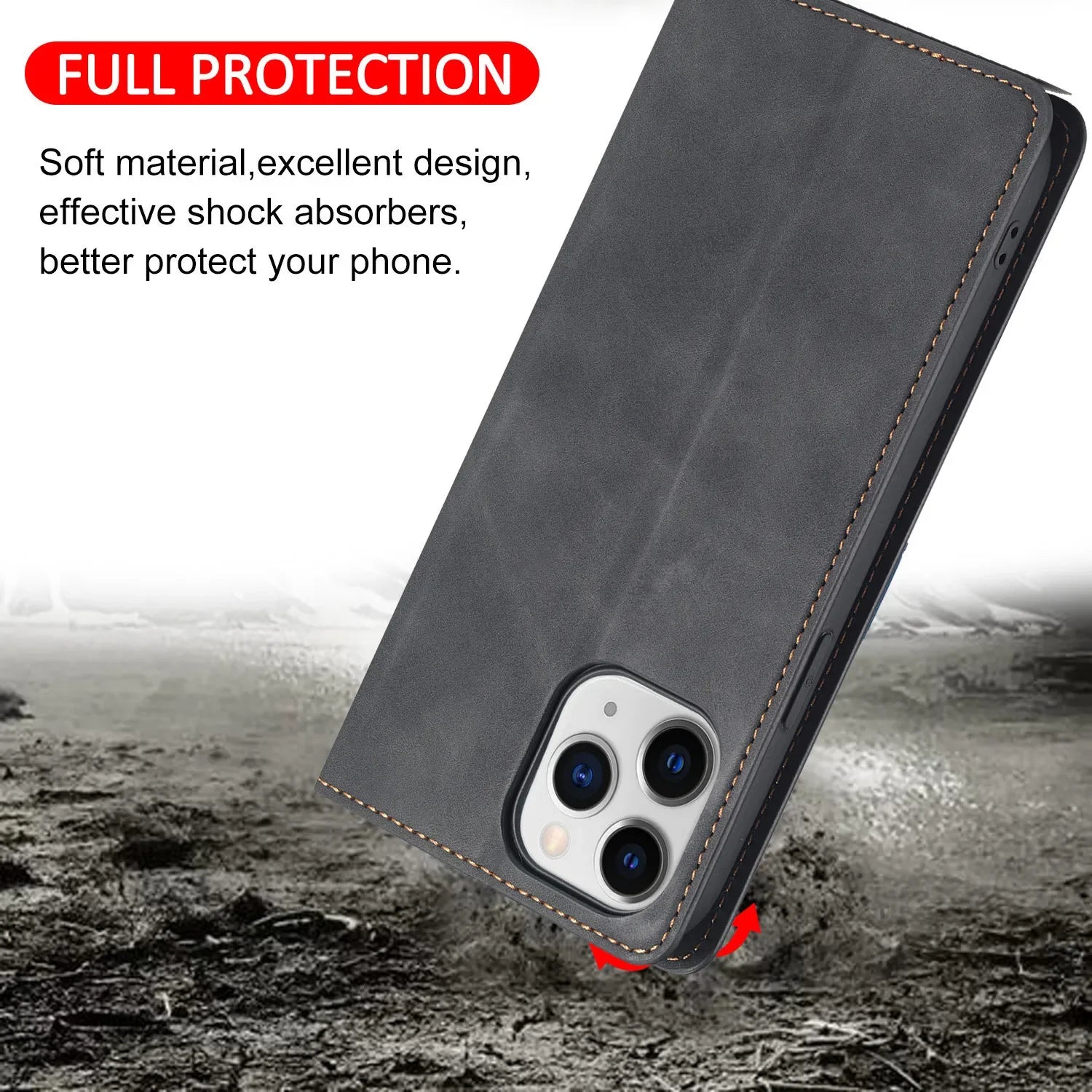 Leather Flip Phone Case For Xiaomi Redmi Note 8 9T Note 10S 11S 12 13 14 Pro Fashion Magnetic Wallet Bracket Shockproof Cover
