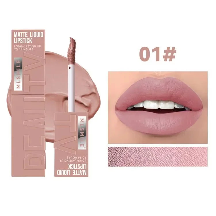 Long Lasting Velvet Matte Lip 6 Colors Gloss Waterproof Non-stick Cup Sexy Nude Red Pink Liquid Lipstick Lips Makeup Cosmetic
