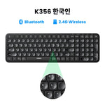 UGREEN Keyboard Wireless Bluetooth & 2.4GHz Russian/Korean/English Keycaps for Laptop MacBook iPad PC Tablet Bluetooth Keyboard