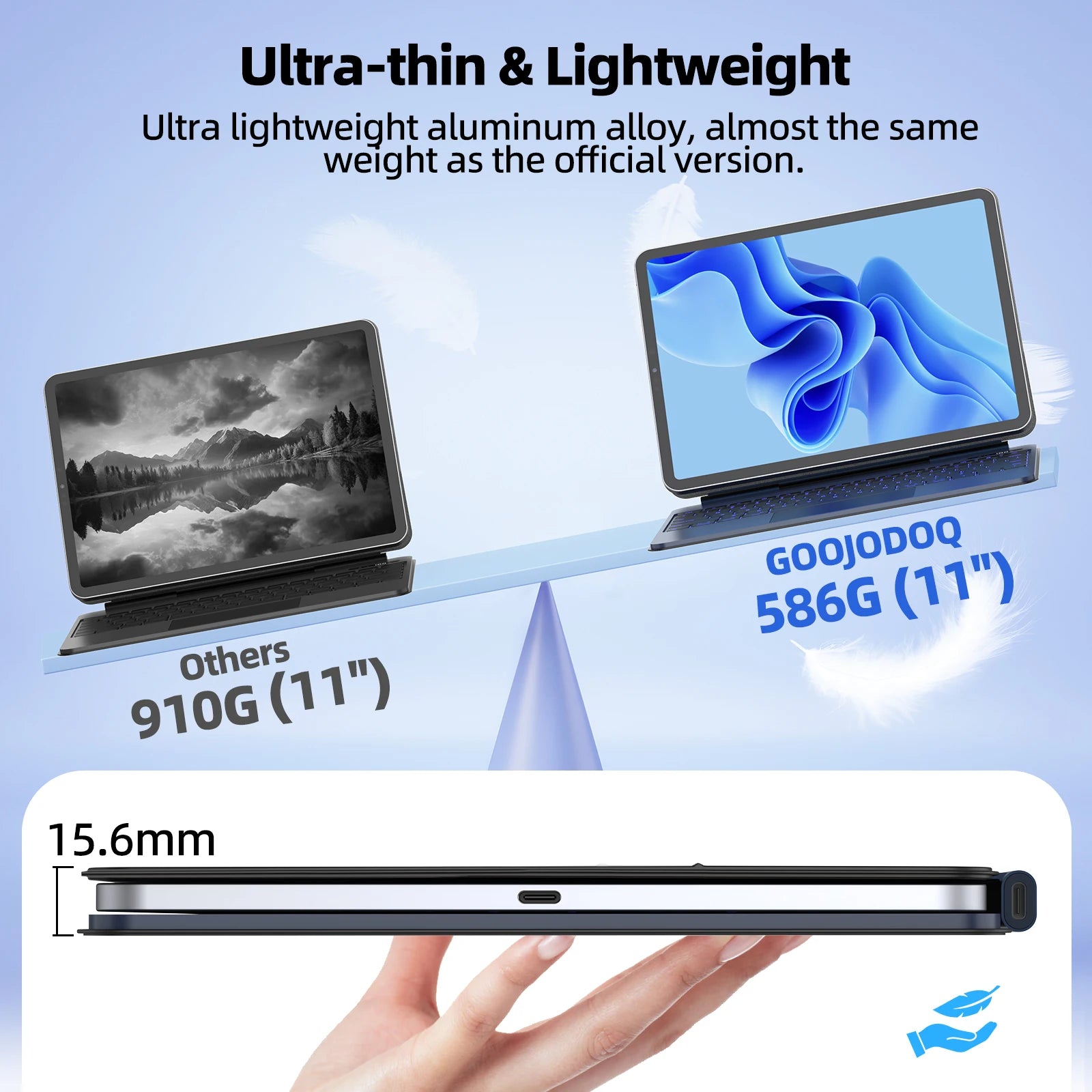 Lightweight Magic Keyboard for iPad Air 2025 Case for iPad Air 6 11 2024 Pro 13 Pro 11 2024 for iPad Pro 12.9 Air 4 5 10.9