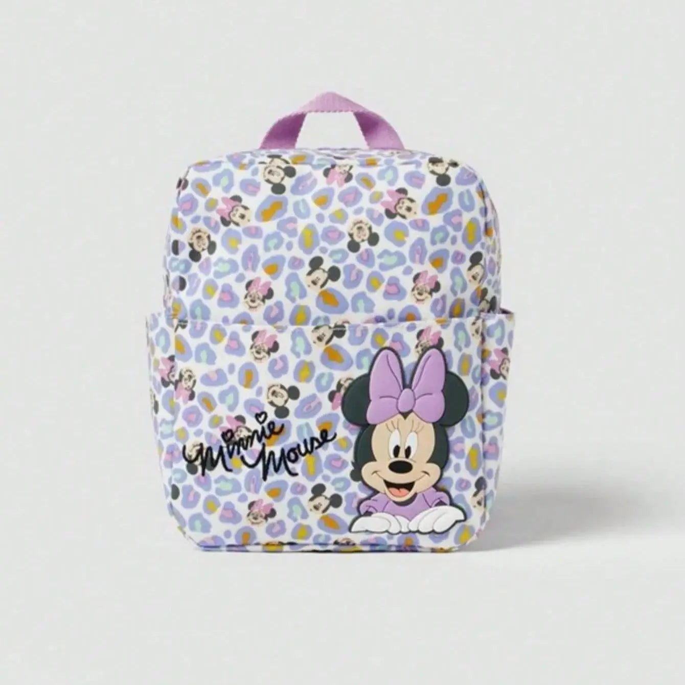 Disney Cute Mickey and Minnie Children's Backpack Girls Cartoon Print Large Capacity Book Storage Kindergarten Baby School Bag