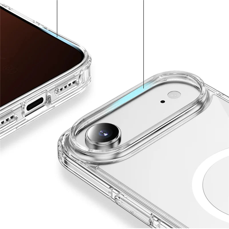 Clear Magsafe Wireless Charging Case For iPhone For iphone 17 Pro Max 17 Air 16 15 14 12 11 Ultra thin Hard Back Cover