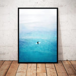 Blue Ocean Canvas Prints Minimalist Nautical Wall Art Wild Swimming Whales Seascape Poster Surfer Waves Picture Home Decor
