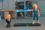 NIKOLATOY Dragon Ball Vegeta Magnetic Night Light Set Including Half-Body Statue LED Desk Lamp Collectible Anime Toy Fan Gift