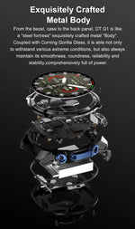 Military Smart Watch DT G1 GPS Track Compass Altimeter Bluetooth Calling 860mAh Battery DTG1 Men Outdoor Sports SmartWatch