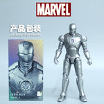 Marvel Avengers ZD Toys Iron Man MK3 MK1 MK6 MK7 MK5 Tony Stark Iron Patriot War Machine Action Figure Ironman Collect Toy Gift