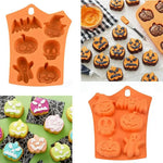 Pumpkin Halloween Silicone Mold for Cake Biscuit Candy Baking Skull Bat Spider Trick Or Treat kid Children Halloween Party Decor