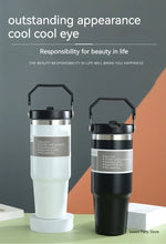 20oz/30oz Stainless Steel Thermos Mug With Straw Keeps Cold and Heat Thermal Mug Tumbler Outdoor Sports Thermal Water Bottle