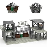 Upgrade Military Base Building Block Sets DIY WW2 Army War scene model Blocks Boys Toys