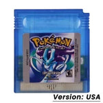 Pokemon Red Blue Crystal Golden Green Silver Yellow GBC Game Card 16 Bit Video Game Cartridge Console Cards For GB/SP