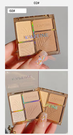 3D Facial Contouring Bronzer Cosmetics Brightening Beige Matte Highlights Palette Four-color Eye Shadow Nose Powder Makeup