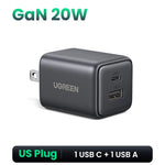 UGREEN 20W GaN Charger PD3.0 QC3.0 Mini USB C Phone Charger For iPhone 17 16 15 Pro Max Samsung S25 Xiaomi Tablet iPad Air Pro
