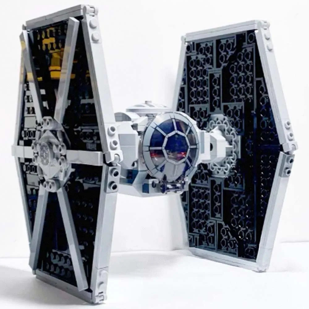 450PCS MOC Tie Fighter Stars Fighter Space Wars Figures FIT Model Building Blocks Bricks Kids Boys Toys Gift