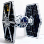 450PCS MOC Tie Fighter Stars Fighter Space Wars Figures FIT Model Building Blocks Bricks Kids Boys Toys Gift