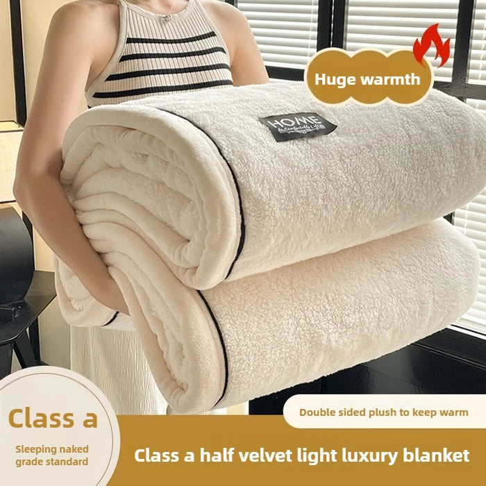 Plush Warm Winter Blanket A Grade Coral Fleece Flannel Soft Thick Bed Blankets for Sofa Single Double Couple Furry Bedspread