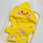 For 17 cm labubu v1/v2/v3 clothes summer doll clothes rabbit ear raincoat for Labubu Outfit DIY Labubu Clothing Gift