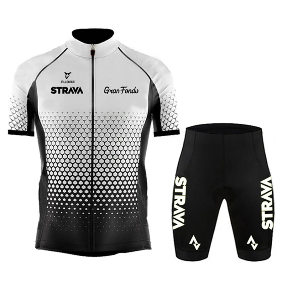 STRAVA Cycling Jersey Set for Men