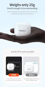 New LP40 NEW Bluetooth V5.0 Earphones Anti-sweat Lightweight Headphones Compatible With Smart Phone Laptop Computer Earbuds