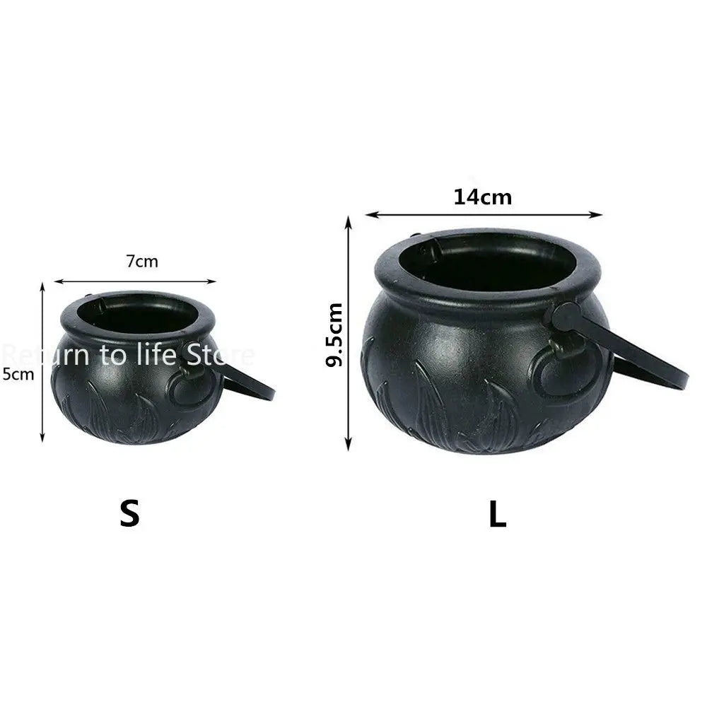 Plastic Halloween Decoration Mist Smoke Fog Skull Jar Party Prop Witch Barrels Halloween Cauldron