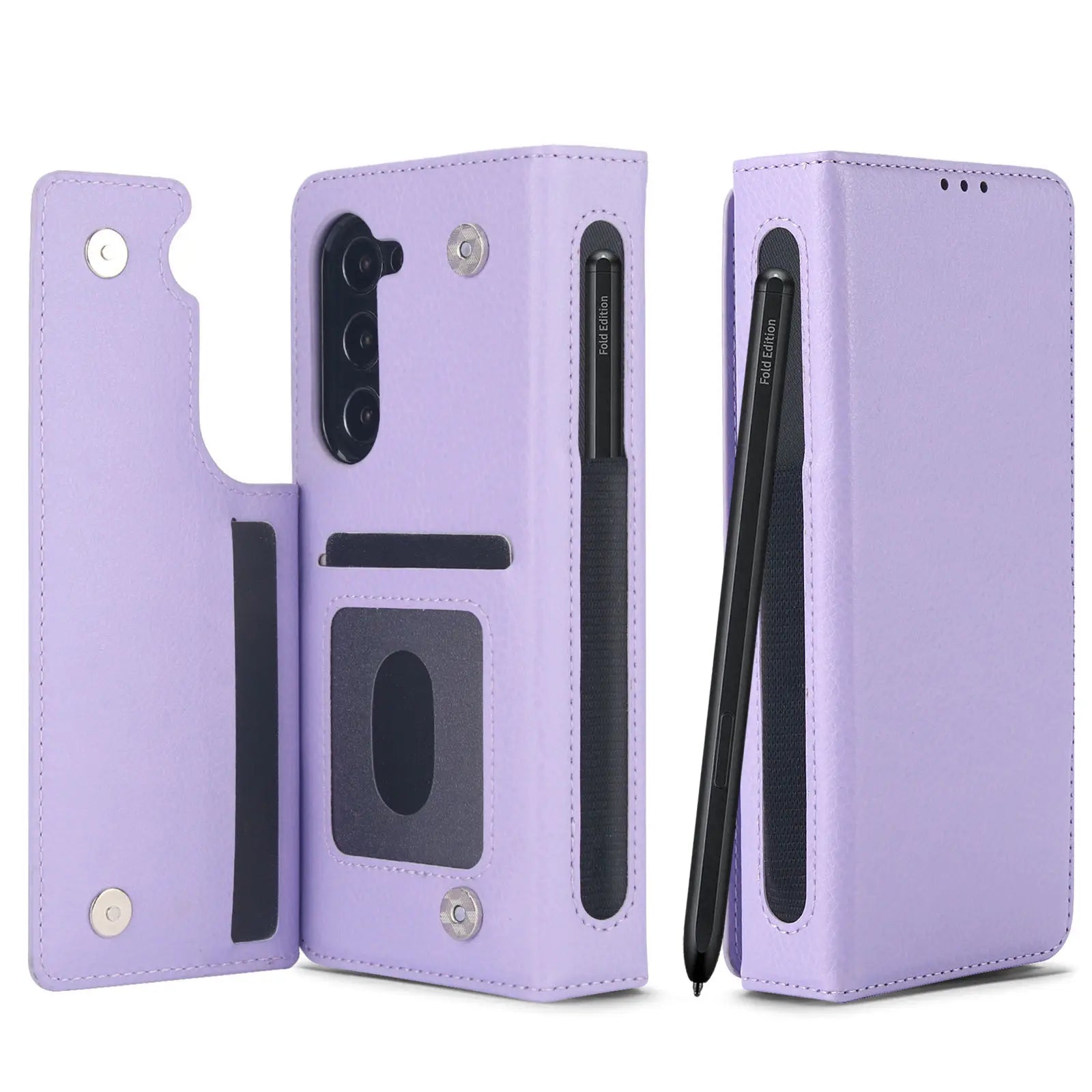 for Samsung Galaxy Z Fold 5/4/3 Phone Case,【RFID Blocking】for Women Men with Card Holder Leather Protective Cover for Z Fold 5
