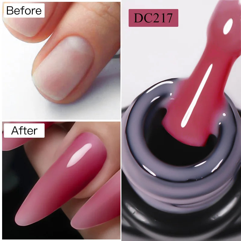 MTSSII 7ml Quick Extension Nail Polish Jelly Transparent Nude Pink Red Hard Gel  Quick Building Nail Art Gel Varnish For Nails
﻿