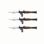 MOC WW2 Military War Weapon Soldier Accessories Building Blocks Roadblock Motorcycle Weapon case container Weapon Bag Brick Toy