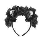 1/3PCs Halloween Headband Skull Flower Decoration Headwear Party Favors Supplies Photo Booth Props for Women Cosplay Costume