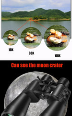 Borwolf 10-380X100  High Magnification Long Range Zoom 10-60 Times Hunting Telescope Binoculars  HD Professiona  Zoom