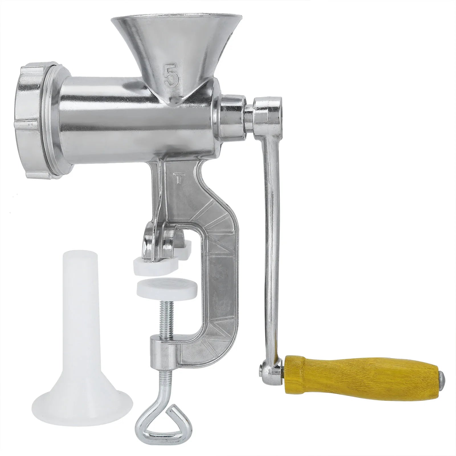Manual Meat Grinder Silver Aluminum Alloy Powerful Home Sausage Kitchen Appliances Vegetable Chopper Pepper Supplies Mincer