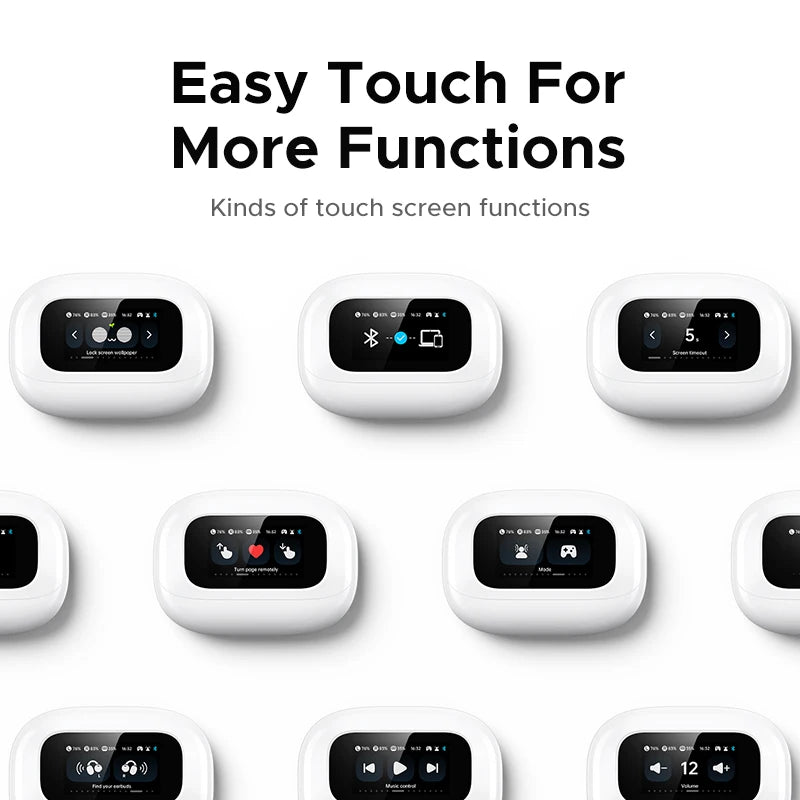 UGREEN LCD Full Color Smart Screen Wireless TWS Bluetooth Earphones Earbuds Open Clip Ear Headphones AI Call Noise Cancellation