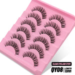 GROINNEYA Cat eye Lashes 5/6 pairs Clear Band Lashes Natural Look 6D Wispy Eyelashes False Lashes Eyelashs Extension