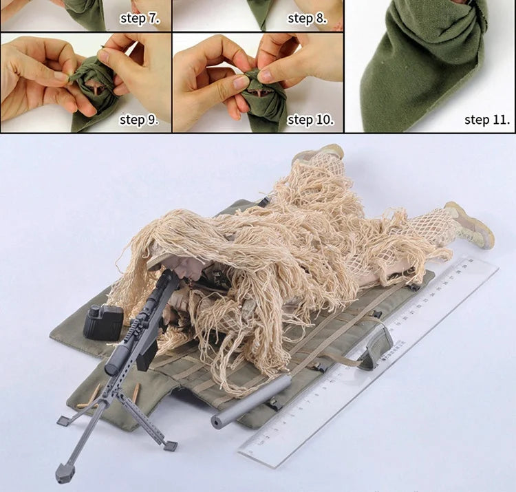 Jungle Sniper 1/6 Soldier Model - Joint Movable Special Forces Doll Handmade Military Action Figure Tactical Collectible Toy