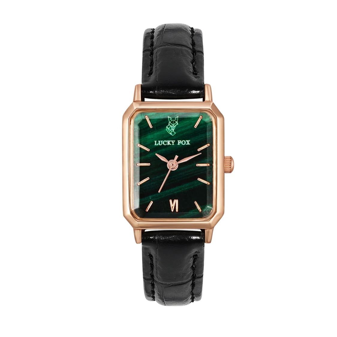 LUCKY FOX Women Watches Fashion Green Square Leather Quartz Watch Luxury Ladies Wristwatch Girlfriend Gift