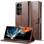 Leather Case for Samsung Galaxy S23 S24 S25 FE Ultra Plus Edge A07 A17 A35 A55 A06 A16 A26 A36 A56 5G Flip Wallet Card Holder