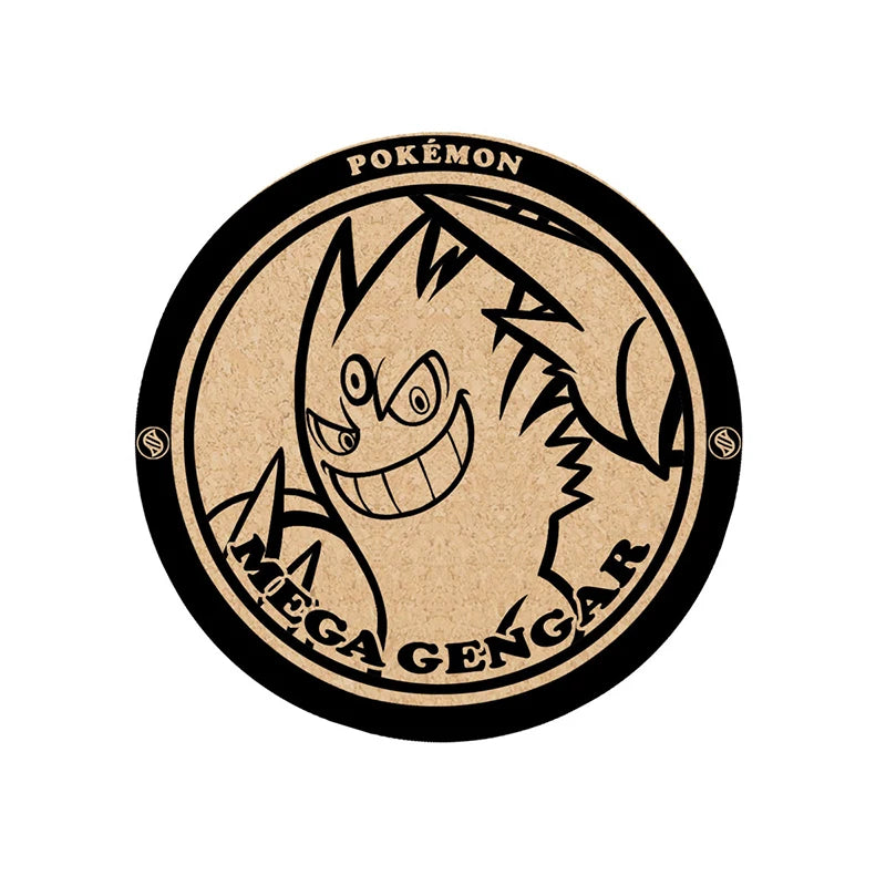 Pokemon Animation Game Peripheral Toys Cork Coaster Anti-slip Mats Q-Version Action Model Figures Colletion