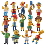14pcs Disney Simpsons Cartoon Action Figure Toys Funny Homer Marge Bart Mini Figurines PVC Doll Model Children Toy Birthday Gift