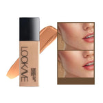 LOOKAVE Liquid Foundation Long Lasting Full Coverage Matte Cream CC Foundation Makeup Concealer Natural Liquid Base Moisturizing