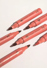 Lip Tint Pen, 6 Colors Available, Matte Water Lipstick, Non-Stick Cup, Long-Lasting, Smooth Lip Liner and Lip Stain Combo