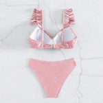 2025 Solid Color Triangle Bikini Set for Women
