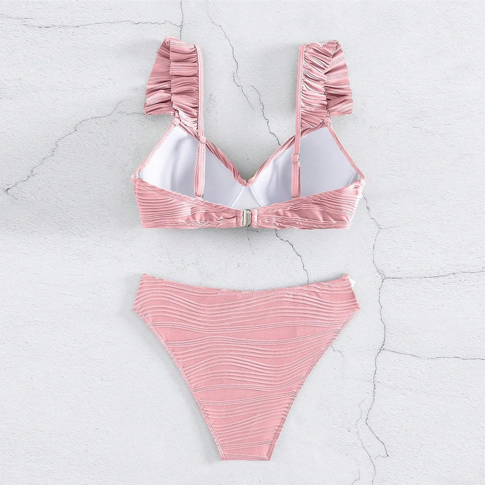 2025 Solid Color Triangle Bikini Set for Women