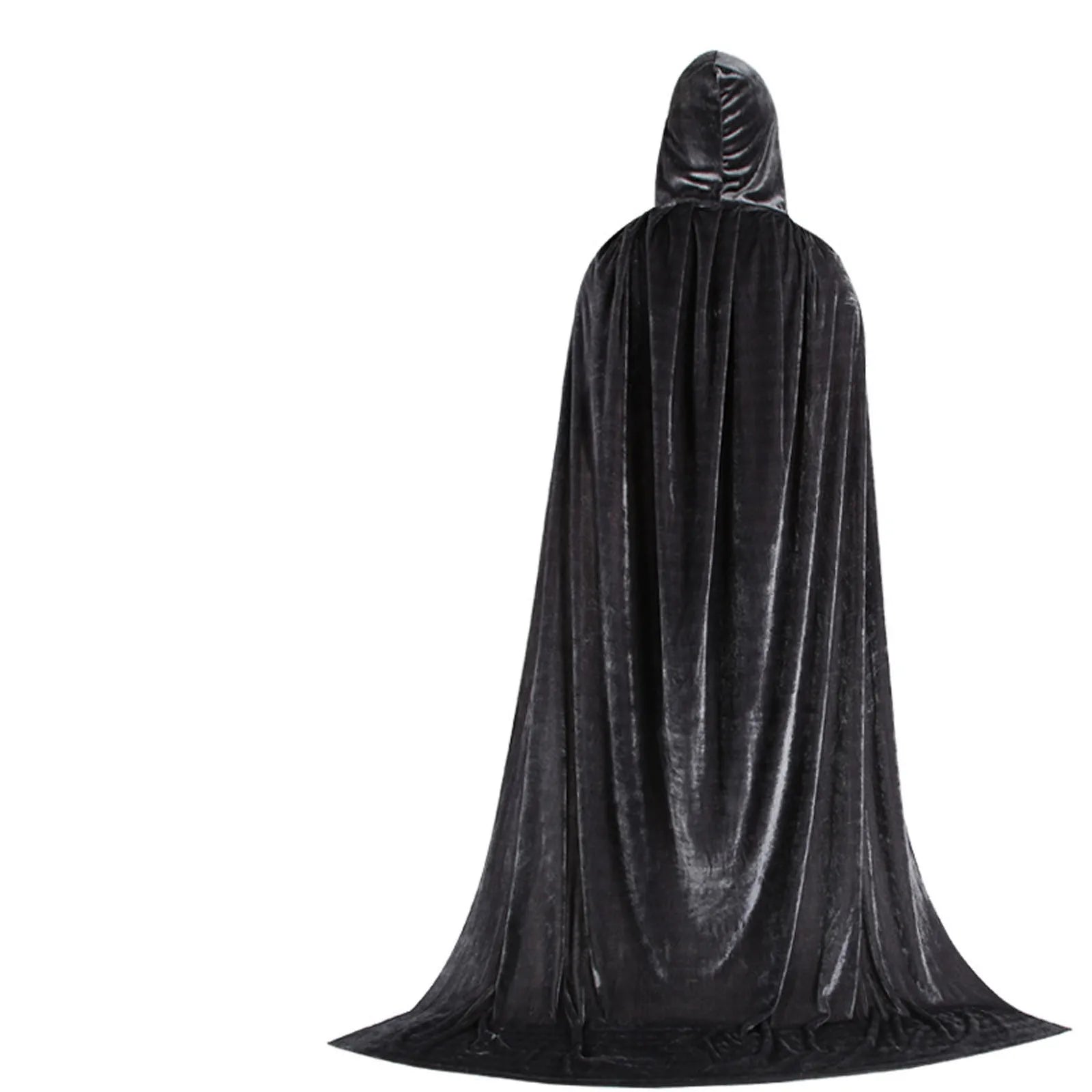 Hood Cloak Cosplay Medieval Long Cape Halloween Party Women Men Adult Long Mage Witchcraft Wicca Robe Conceal Gown Reenactment