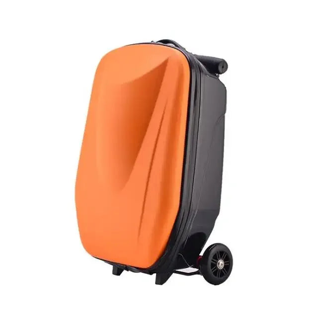 20 Inch Scooter Luggage Carry On Rolling Suitcase With Wheels Travel Trolley Bag Easy To Maneuver And Stylish