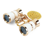Opera Glasses Binoculars Metal Body With Chain/handle Theater Telescope Women Girls Optical Design Gift Retro Binoculars