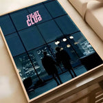 Movie Sticky Fight Club Poster High-definition art sticker Self adhesive waterproof home decoration for living room