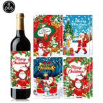 Multiple Styles Christmas Wine Bottle Label Stickers Santa Claus Xmas Tree Merry Christmas New Year Party Gift DIY Decorations