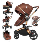 3 in 1 Lightweight High Landscape Baby Stroller Cart Carriage for Newborn Luxury Pushchair