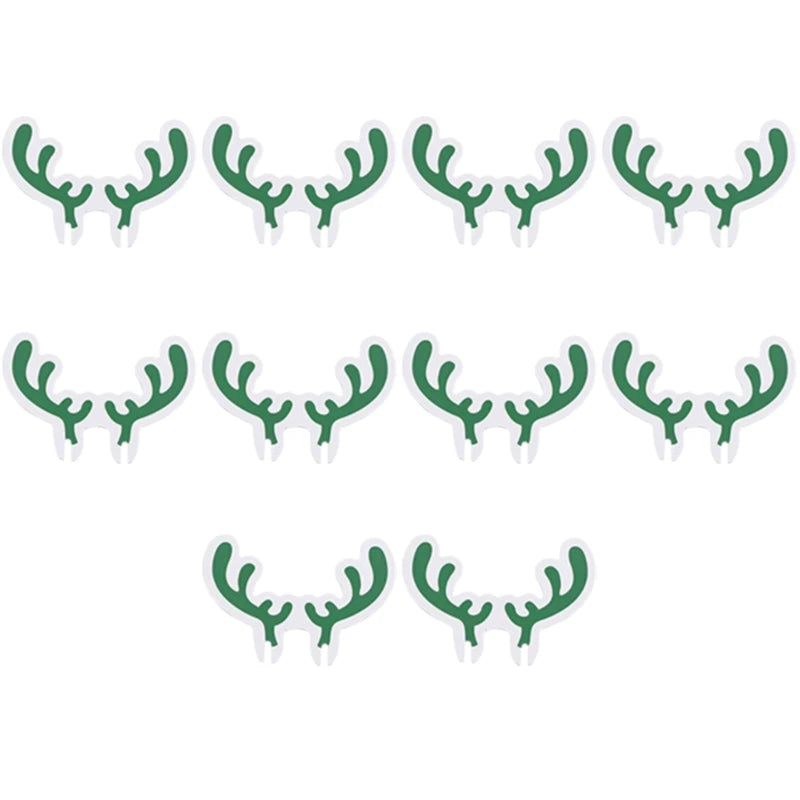 10pcs Santa Claus Snowman Tree Wine Glass 2024 Merry Christmas Decorations For Home Table Place Cards Xmas Gift New Year Party