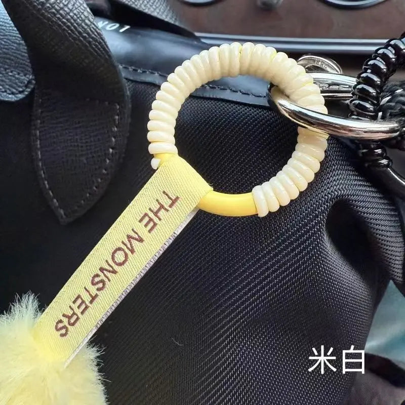 Labubu Anti Drop Buckle Silicone Rope Keychain Protection Ring Colorful Winding Fixed Anti Drop